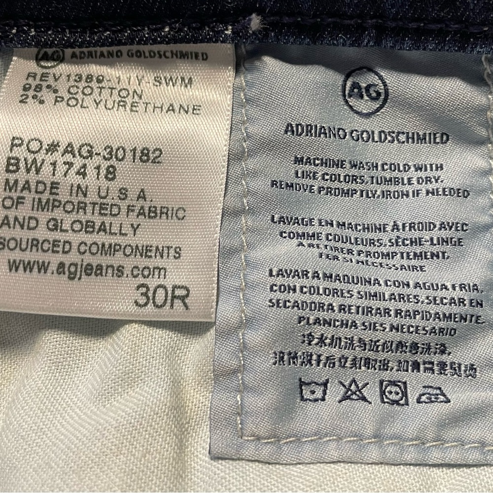 AG Adriano Goldschmied–The Legging Ankle Super Skinny Distressed Jeans Size 30R - Picture 10 of 15